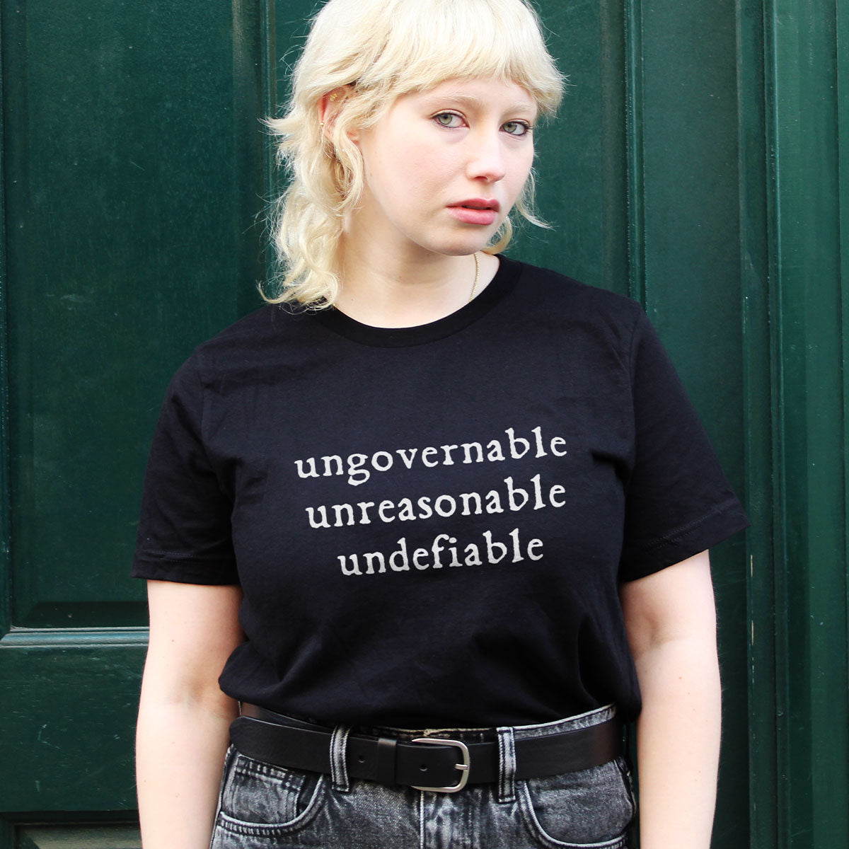 Ungovernable, Unreasonable, Undefiable T-Shirt-Feminist Apparel, Feminist Clothing, Feminist T Shirt, BC3001-The Spark Company