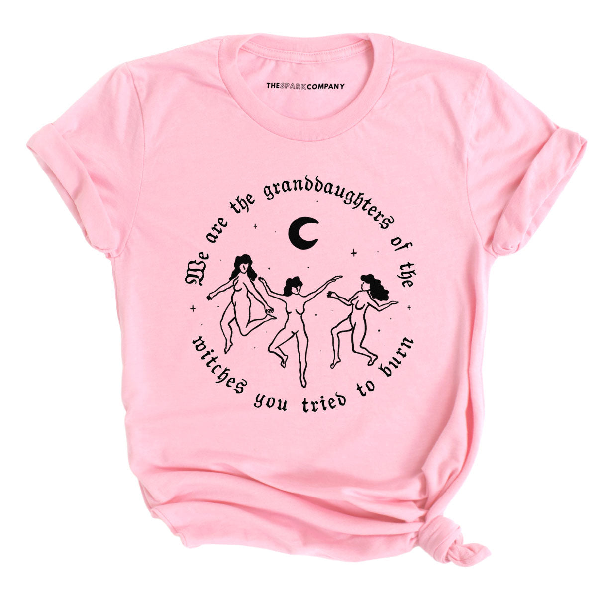 We Are The Granddaughters of The Witches Halloween T-Shirt-Feminist Apparel, Feminist Clothing, Feminist T Shirt, BC3001-The Spark Company