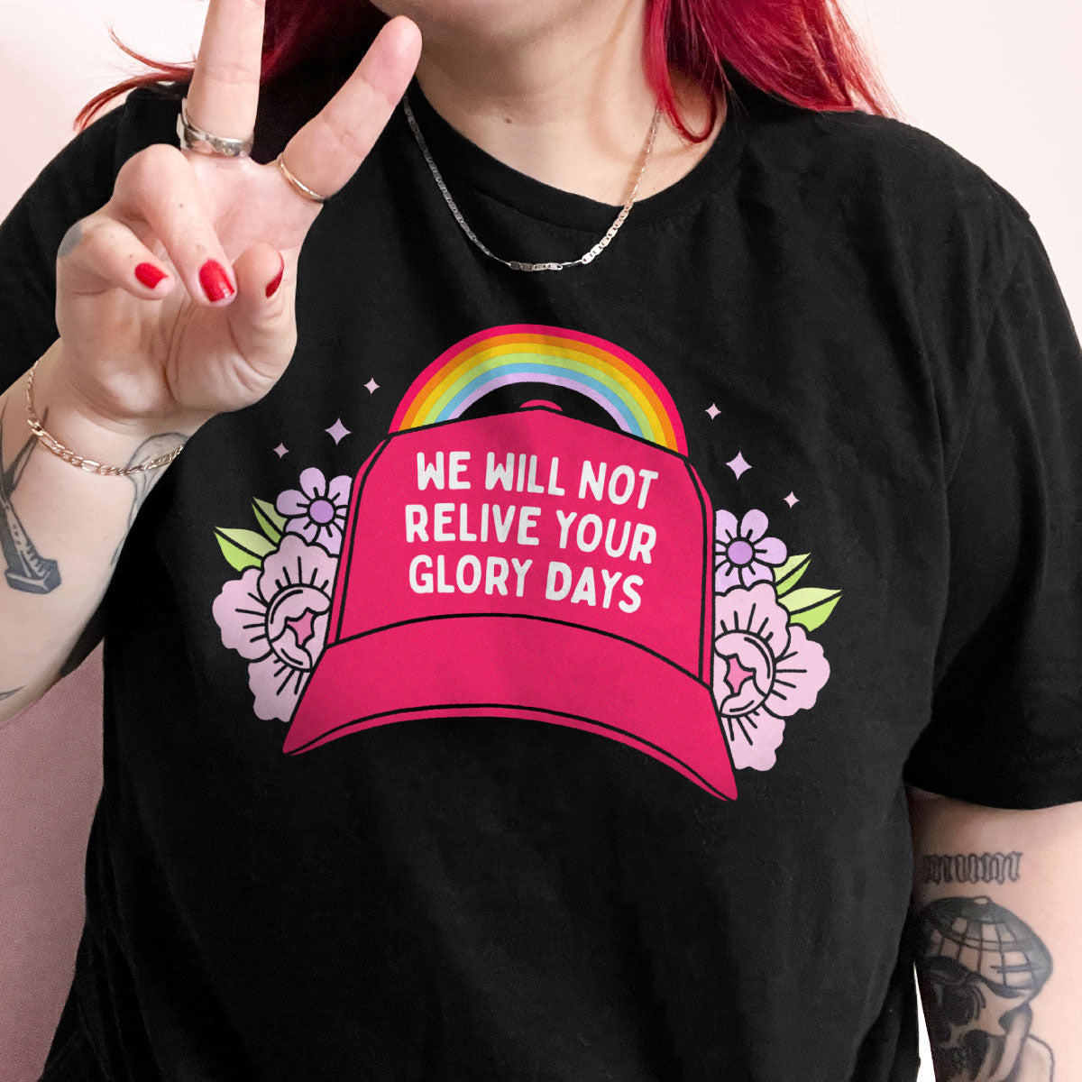 We Will Not Relive Your Glory Days T-Shirt-Feminist Apparel, Feminist Clothing, Feminist T Shirt, BC3001-The Spark Company