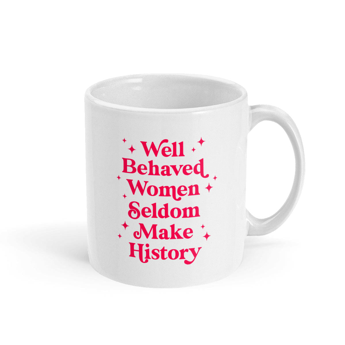 Well Behaved Women Seldom Make History Mug-Feminist Apparel, Feminist Gift, Feminist Coffee Mug, 11oz White Ceramic-The Spark Company