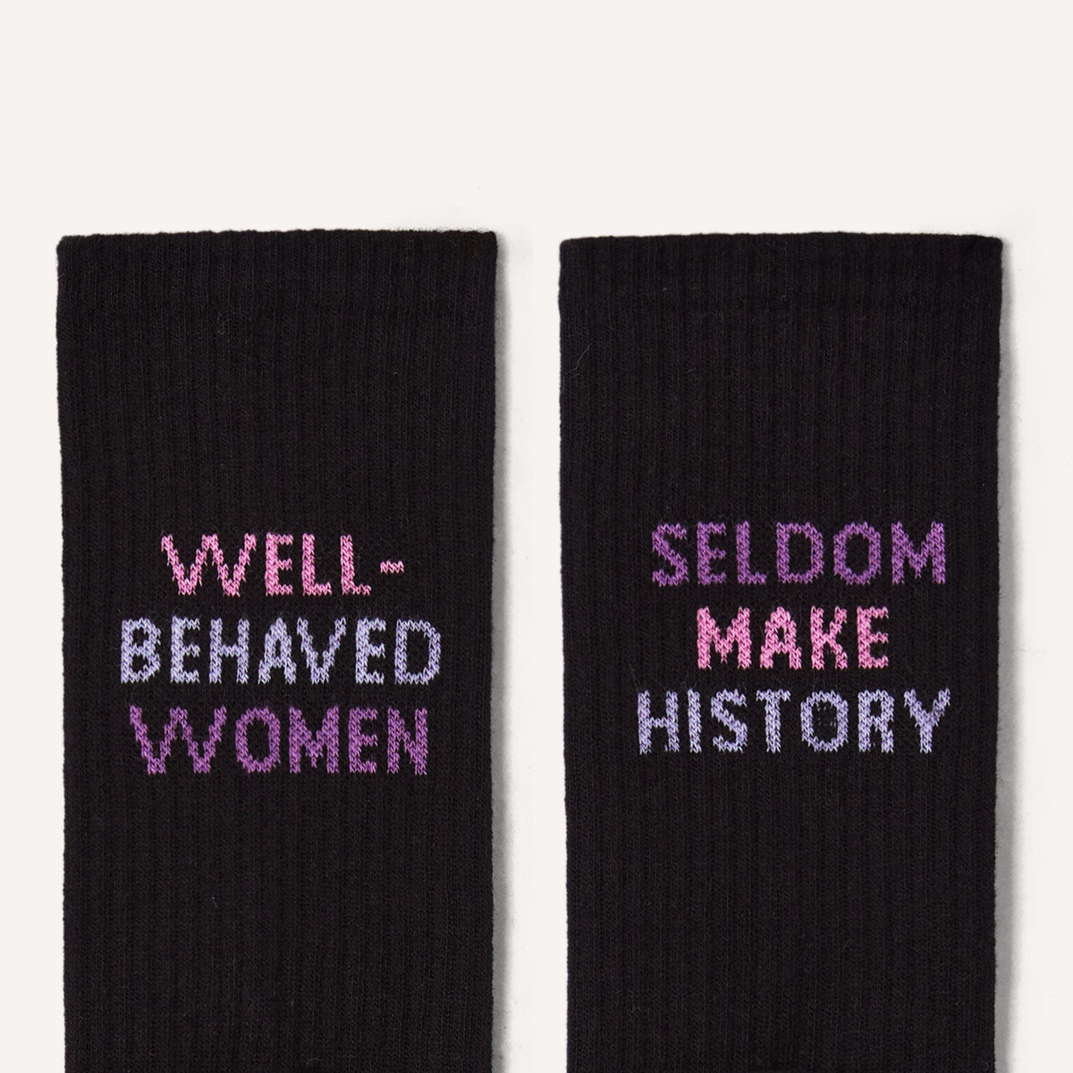 Well Behaved Women Seldom Make History Socks-Feminist Apparel, Feminist Clothing, Feminist Socks-The Spark Company