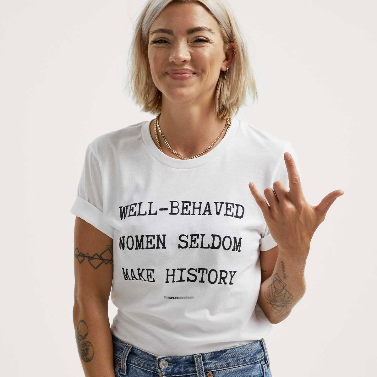 Well Behaved Women Seldom Make History T-Shirt-Feminist Apparel, Feminist Clothing, Feminist T Shirt, BC3001-The Spark Company