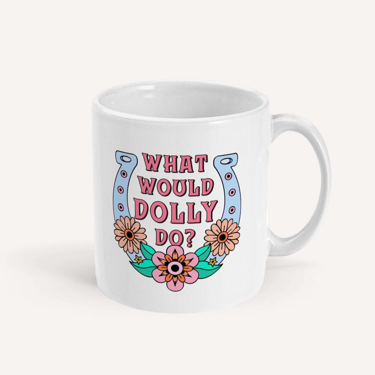 What Would Dolly Do Mug-Feminist Apparel, Feminist Gift, Feminist Coffee Mug, 11oz White Ceramic-The Spark Company