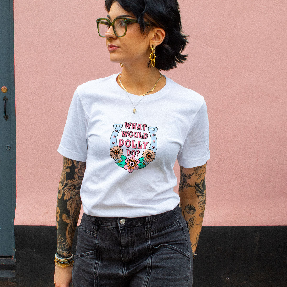What Would Dolly Do T-Shirt-Feminist Apparel, Feminist Clothing, Feminist T Shirt, BC3001-The Spark Company