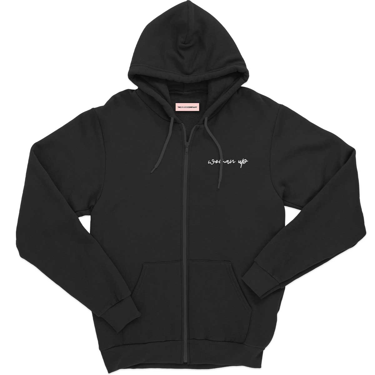 Woman Up Embroidered Detail Zipped Hoodie-Feminist Apparel, Feminist Clothing, Feminist Zoodie, JH050-The Spark Company
