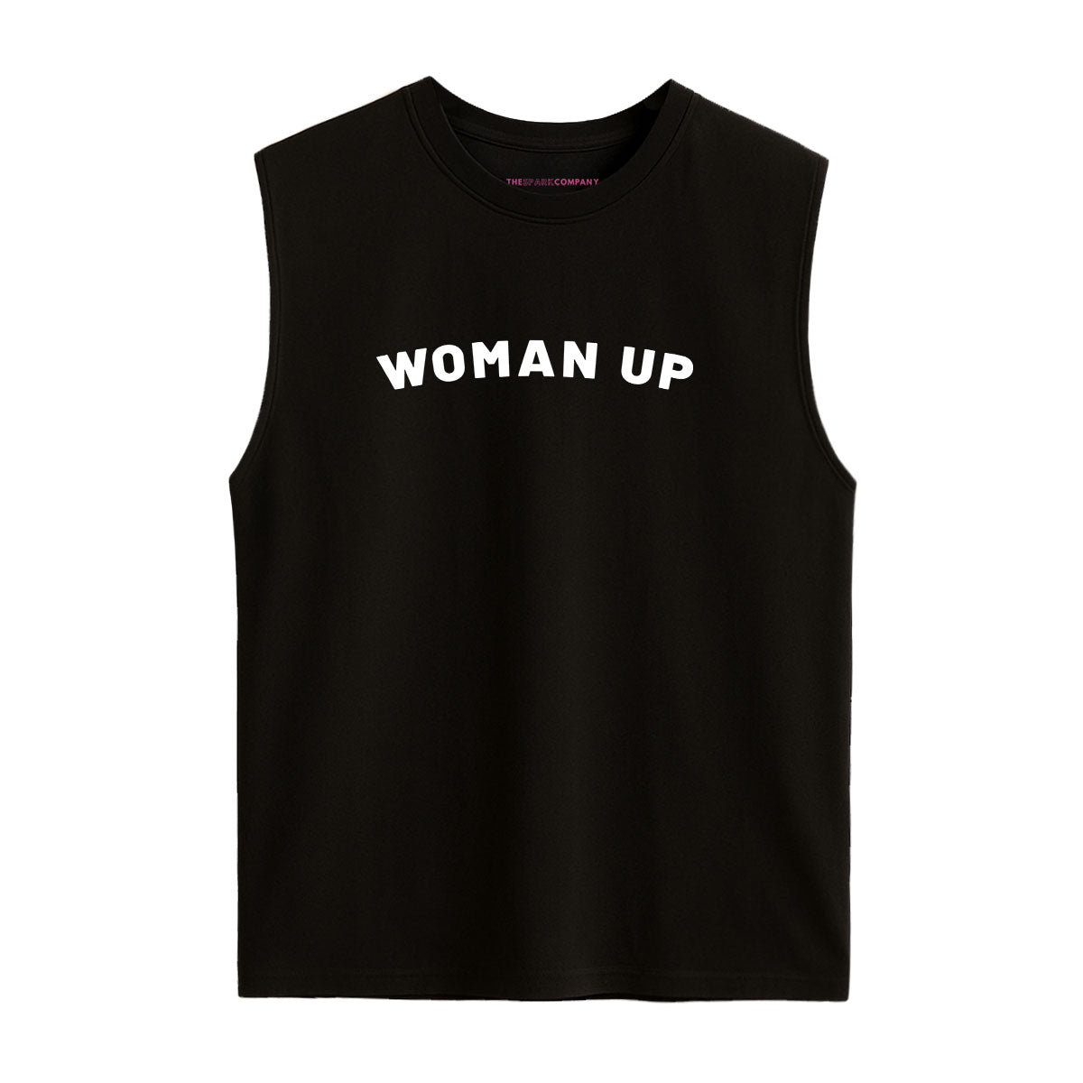 Woman Up Sleeveless T-Shirt-Feminist Apparel, Feminist Clothing, Feminist Sleeveless T Shirt, EP01S-The Spark Company