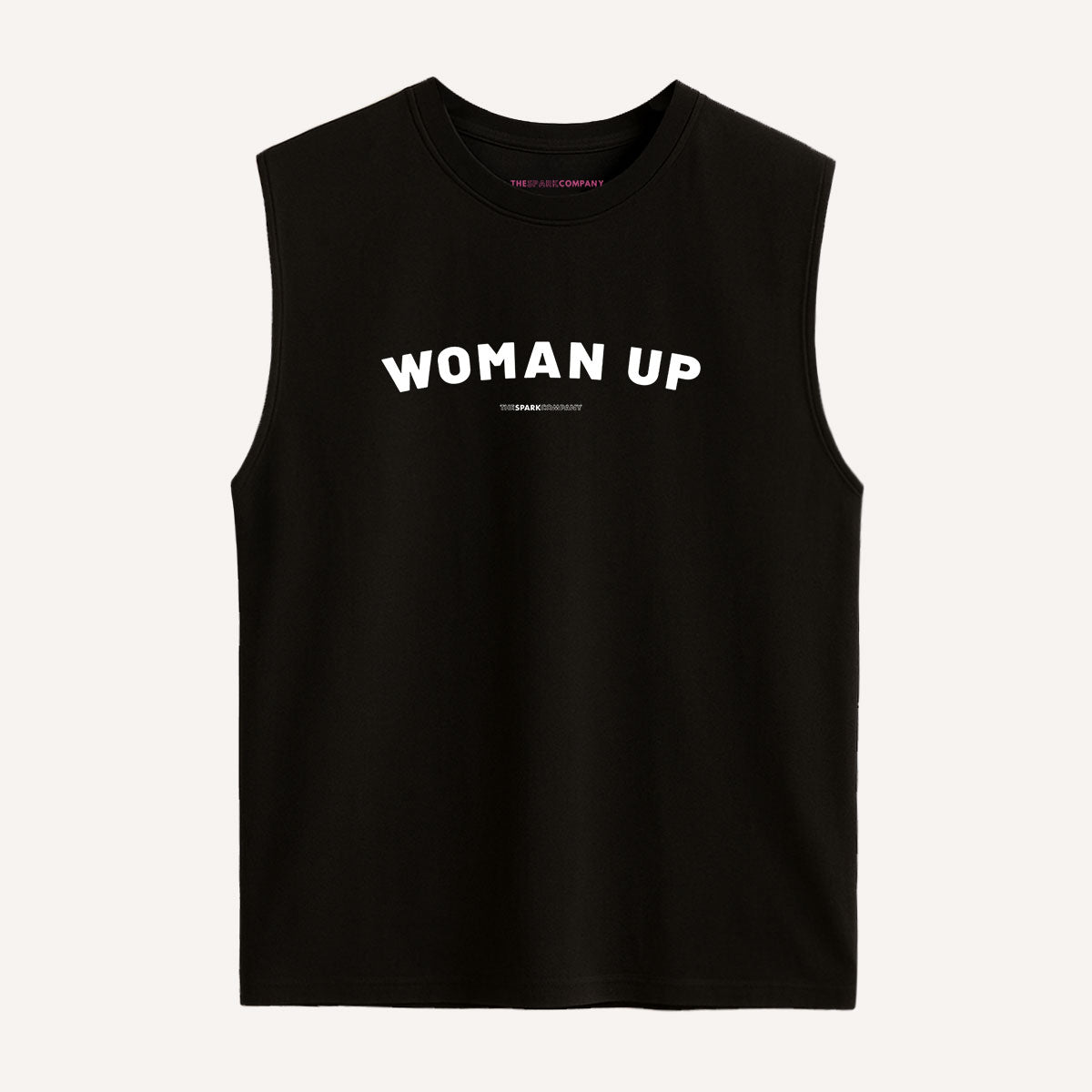 Woman Up Sleeveless T-Shirt-Feminist Apparel, Feminist Clothing, Feminist Sleeveless T Shirt, EP01S-The Spark Company