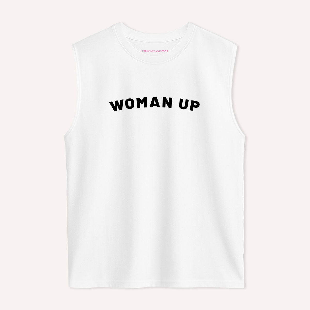 Woman Up Sleeveless T-Shirt-Feminist Apparel, Feminist Clothing, Feminist Sleeveless T Shirt, EP01S-The Spark Company