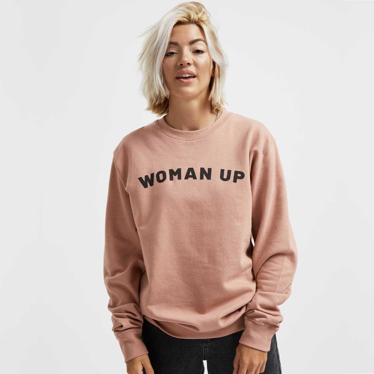Woman Up Sweatshirt-Feminist Apparel, Feminist Clothing, Feminist Sweatshirt, JH030-The Spark Company