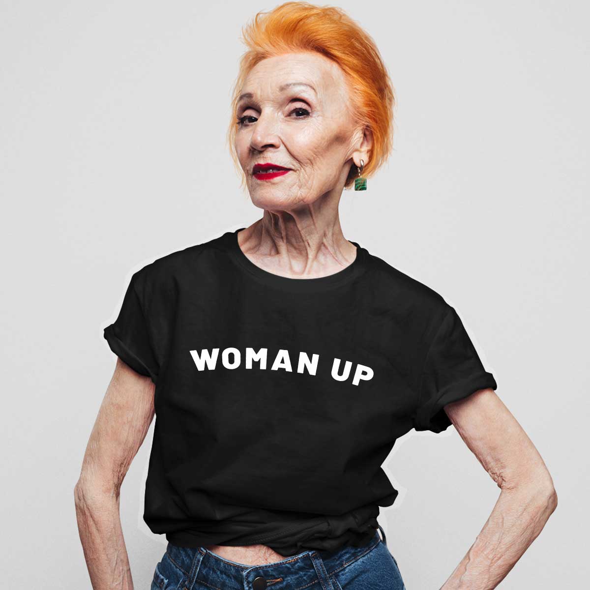 Woman Up T-Shirt-Feminist Apparel, Feminist Clothing, Feminist T Shirt, BC3001-The Spark Company