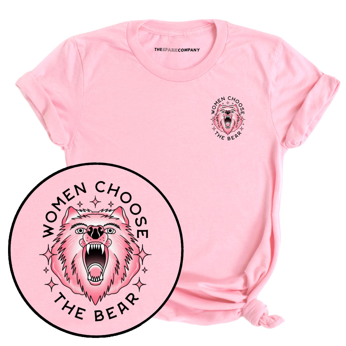 Women Choose The Bear T-Shirt-Feminist Apparel, Feminist Clothing, Feminist T Shirt, BC3001-The Spark Company