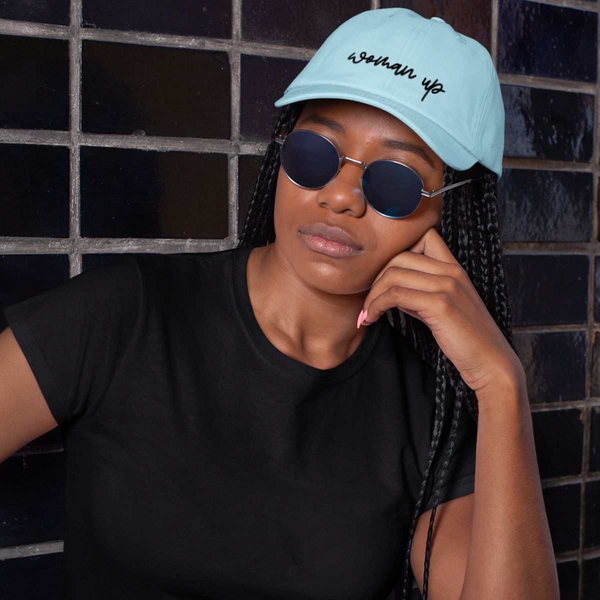 Feminist AF Embroidered Mom Cap-Feminist Apparel, Feminist Gift, Mum Cap, BB653-The Spark Company