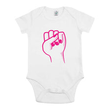 Load image into Gallery viewer, Feminist Fist Babygrow-Feminist Apparel, Feminist Clothing, Feminist Baby Onesie, EPB02-The Spark Company
