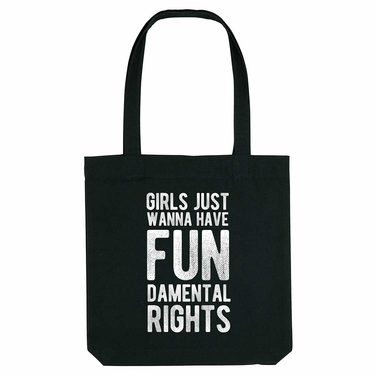 Girls Just Wanna Have Fundamental Rights Strong as Hell Tote Bag-Feminist Apparel, Feminist Gift, Feminist Tote Bag-The Spark Company