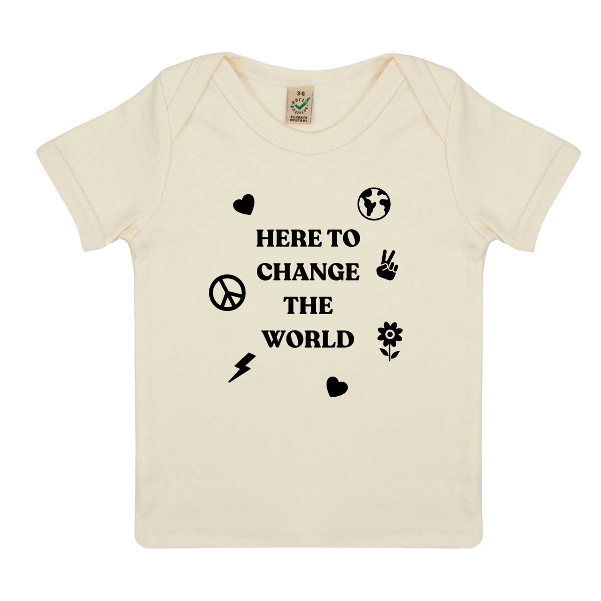 påske korrekt marts Here To Change The World Baby T-Shirt | The Spark Company