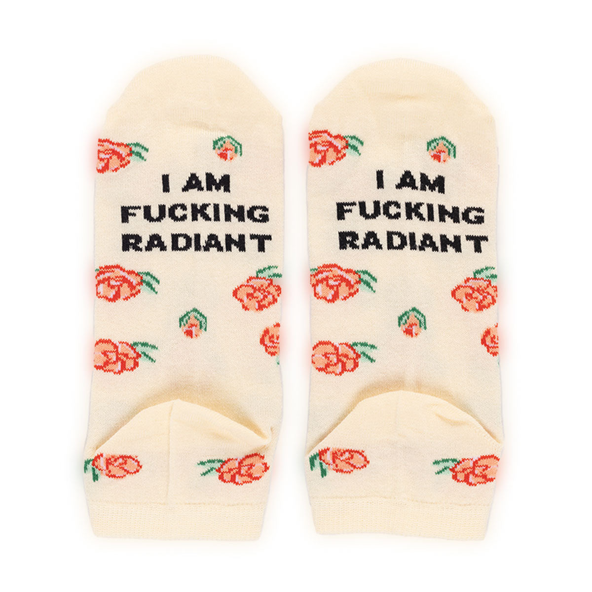 I Am F*cking Radiant Socks-Feminist Apparel, Feminist Clothing, Feminist Socks-The Spark Company