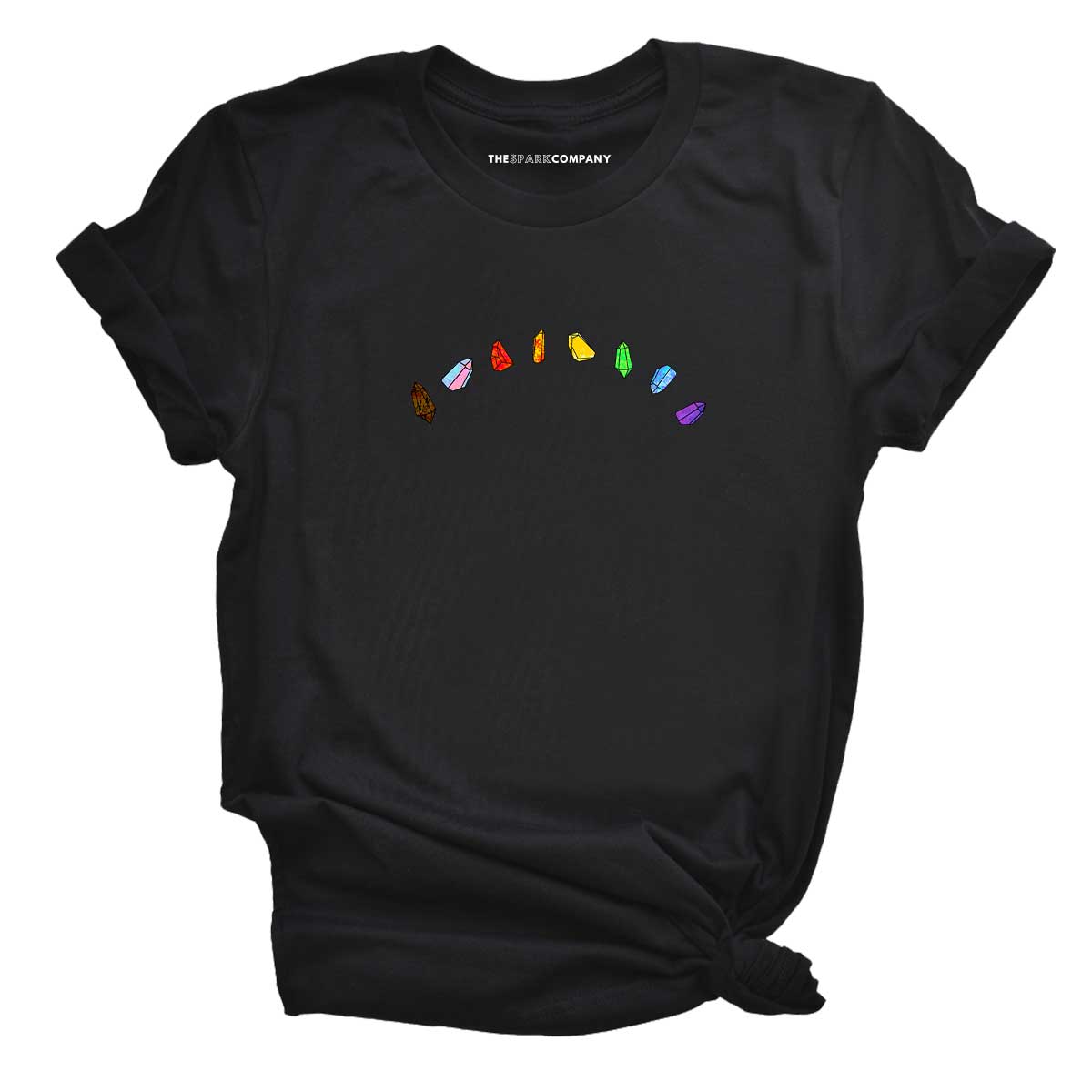 LGBTQ+ Crystals T-Shirt-LGBT Apparel, LGBT Clothing, LGBT T Shirt, BC3001-The Spark Company