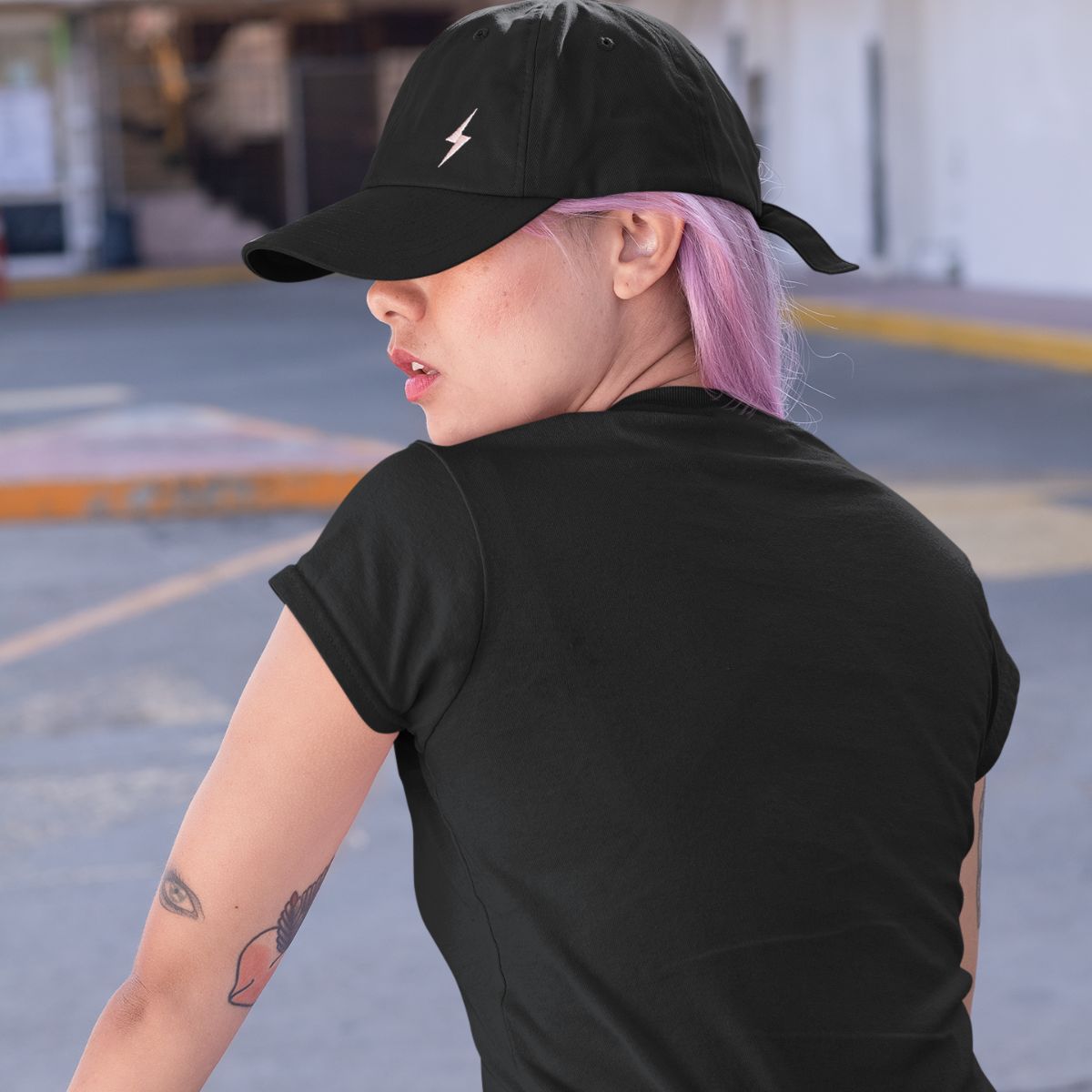 Lightning Embroidered Mom Cap-Feminist Apparel, Feminist Gift, Mum Cap, BB653-The Spark Company
