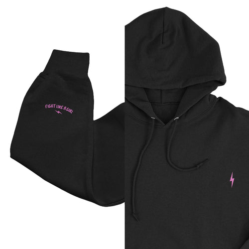 Lightning Embroidery Detail Hoodie-Feminist Apparel, Feminist Clothing, Feminist Hoodie, JH001-The Spark Company