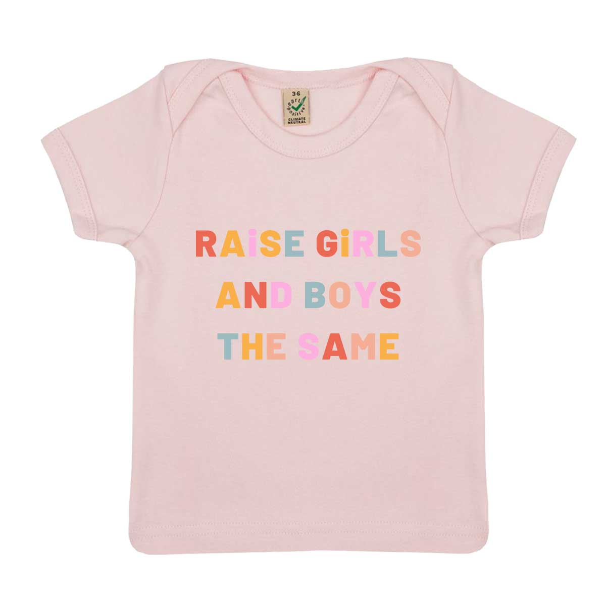 Raise Girls And Boys The Same Baby T-Shirt-Feminist Apparel, Feminist Clothing, Feminist Baby T Shirt, EPB01-The Spark Company