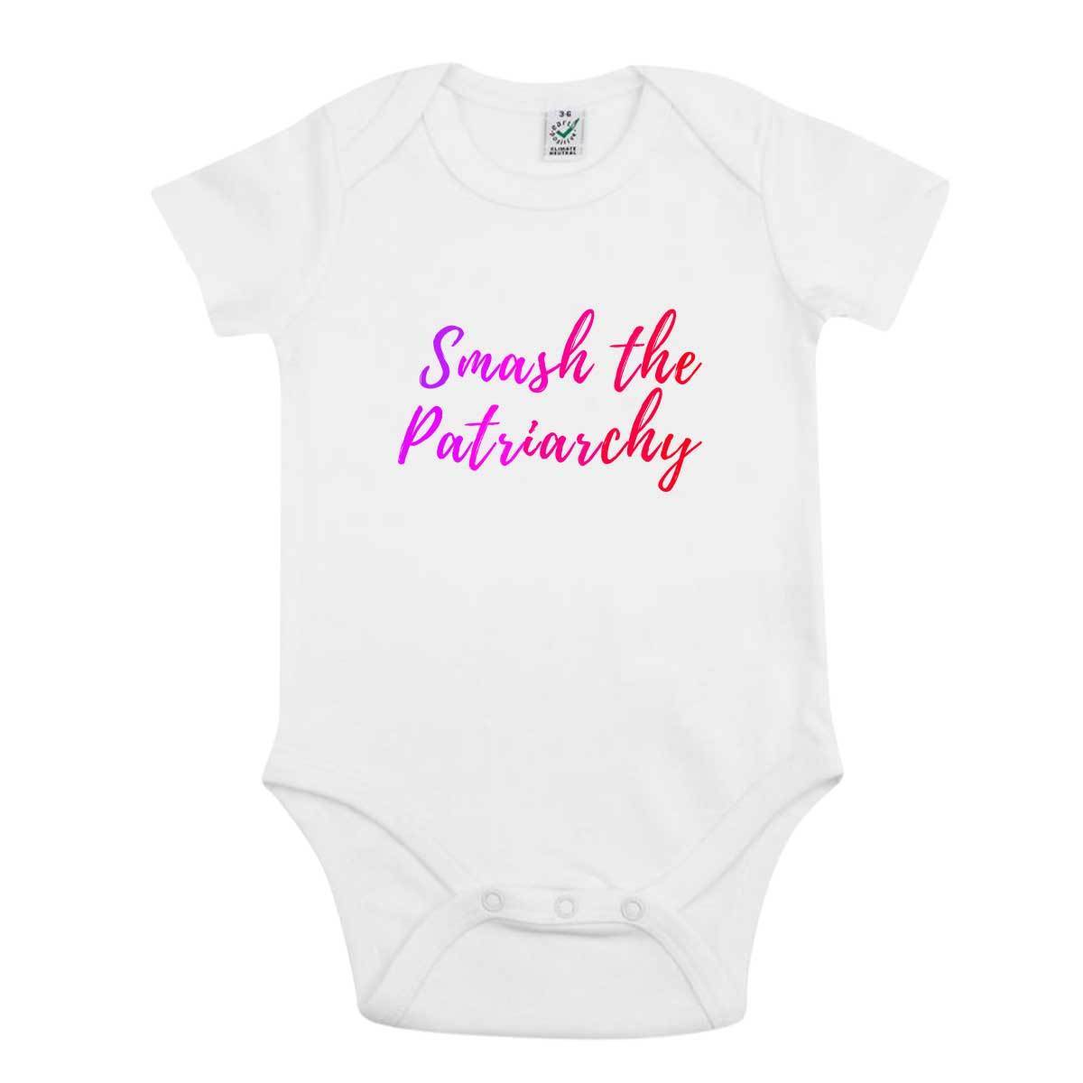 Smash The Patriarchy Babygrow-Feminist Apparel, Feminist Clothing, Feminist Baby Onesie, EPB02-The Spark Company