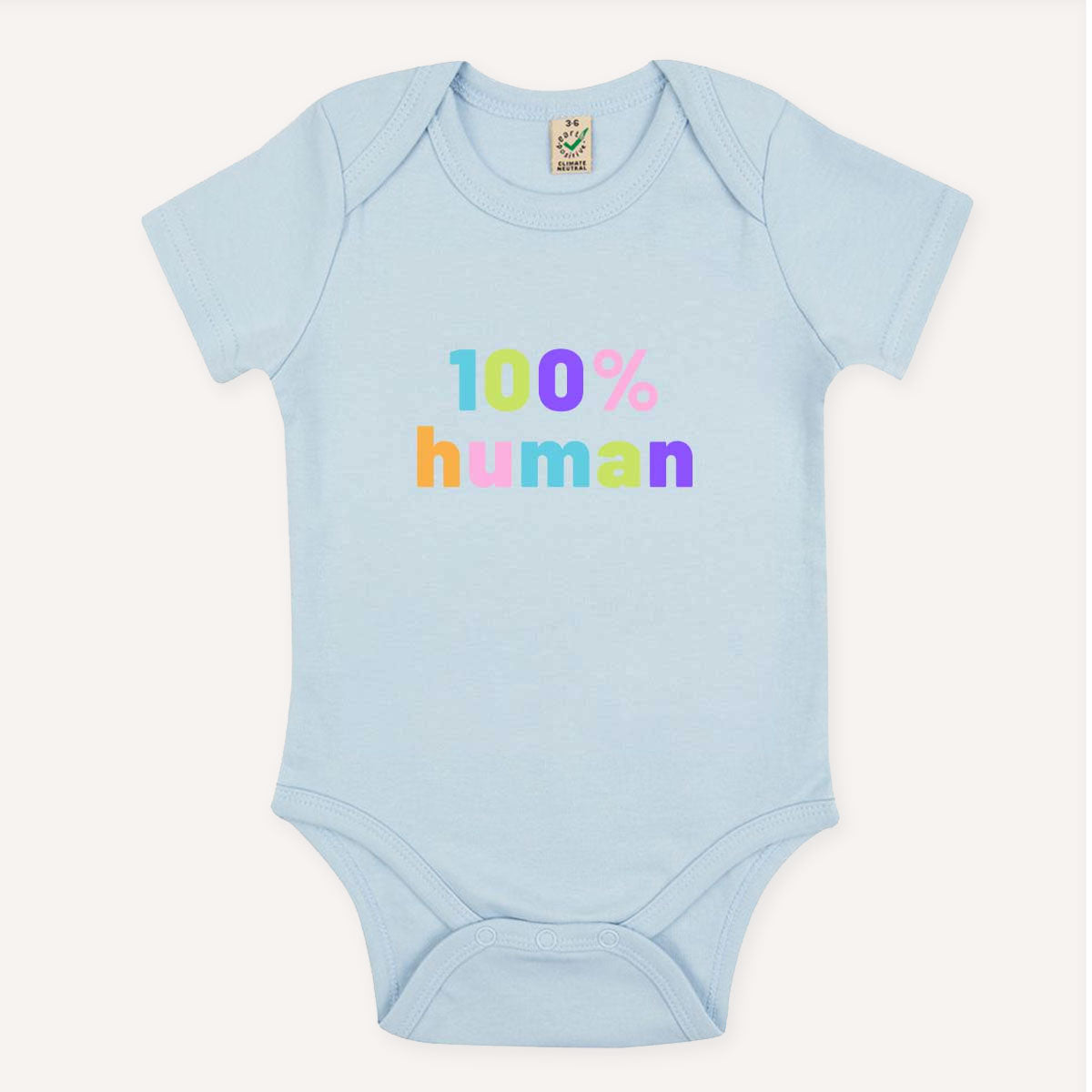 100% Human Babygrow-Feminist Apparel, Feminist Clothing, Feminist Baby Onesie, EPB02-The Spark Company