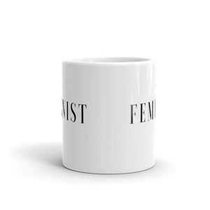 90s Style 'Feminist' Mug-Feminist Apparel, Feminist Gift, Feminist Coffee Mug, 11oz White Ceramic-The Spark Company