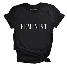 Load image into Gallery viewer, 90s Style &#39;Feminist&#39; T-Shirt-Feminist Apparel, Feminist Clothing, Feminist T Shirt, BC3001-The Spark Company