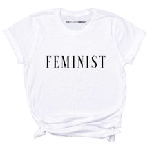 Load image into Gallery viewer, 90s Style &#39;Feminist&#39; T-Shirt-Feminist Apparel, Feminist Clothing, Feminist T Shirt, BC3001-The Spark Company