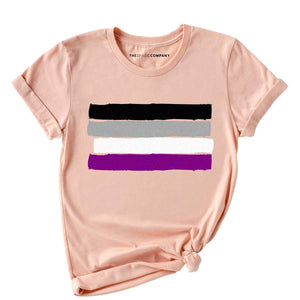 Ace Asexual Flag T-Shirt-LGBT Apparel, LGBT Clothing, LGBT T Shirt, BC3001-The Spark Company