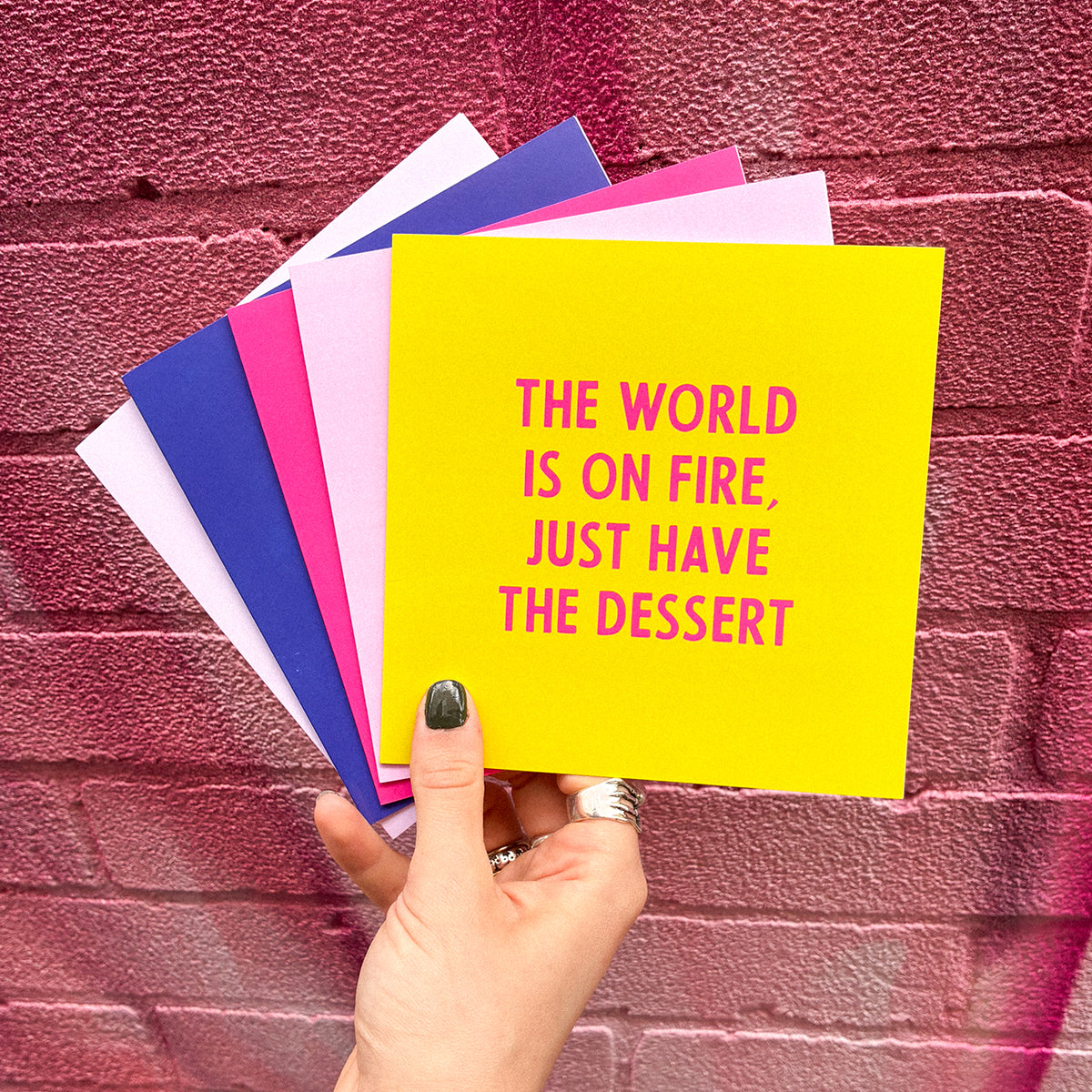 Aging Like A Fine Wine Greeting Cards (5 Pack)-Feminist Apparel, Feminist Gift, Feminist Greeting Cards-The Spark Company
