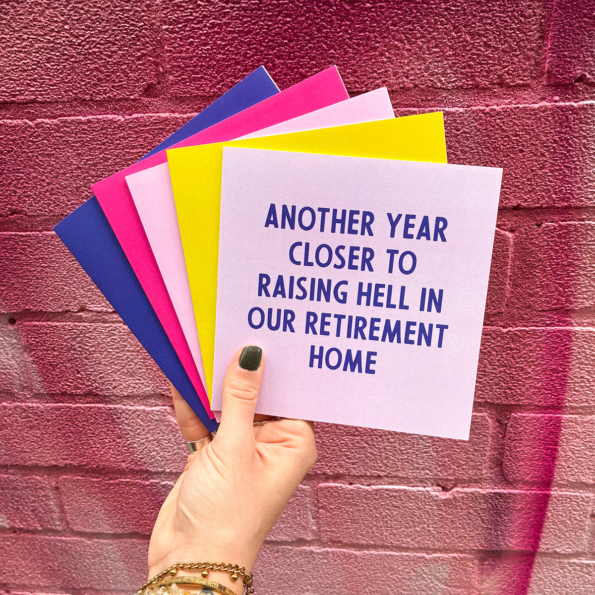 Aging Like A Fine Wine Greeting Cards (5 Pack)-Feminist Apparel, Feminist Gift, Feminist Greeting Cards-The Spark Company