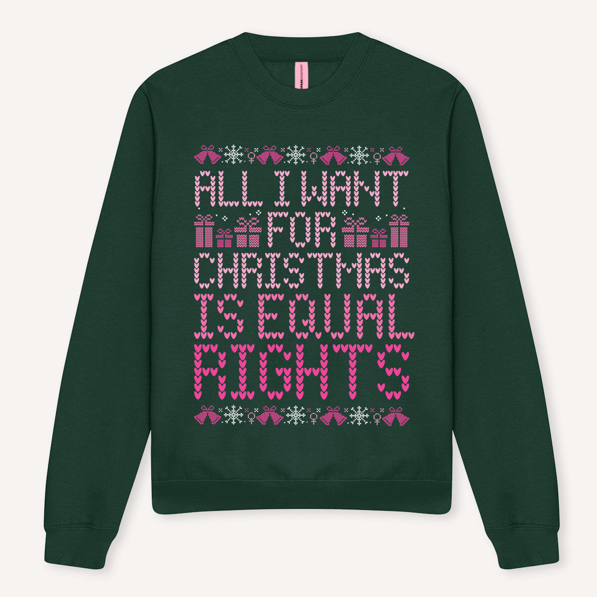 All I Want For Christmas Is Equal Rights Ugly Christmas Jumper-Feminist Apparel, Feminist Clothing, Feminist Sweatshirt, JH030-The Spark Company