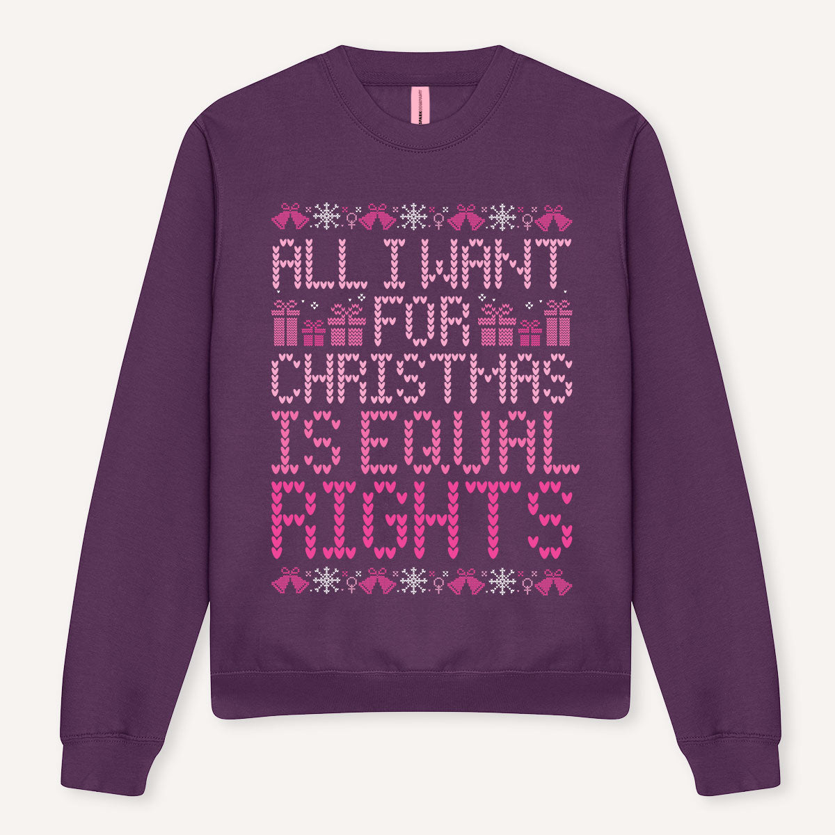 All I Want For Christmas Is Equal Rights Ugly Christmas Jumper-Feminist Apparel, Feminist Clothing, Feminist Sweatshirt, JH030-The Spark Company