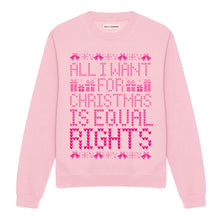 Load image into Gallery viewer, All I Want For Christmas Is Equal Rights Ugly Christmas Jumper-Feminist Apparel, Feminist Clothing, Feminist Sweatshirt, JH030-The Spark Company