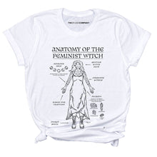 Load image into Gallery viewer, Anatomy Of The Feminist Witch T-Shirt-Feminist Apparel, Feminist Clothing, Feminist T Shirt, BC3001-The Spark Company
