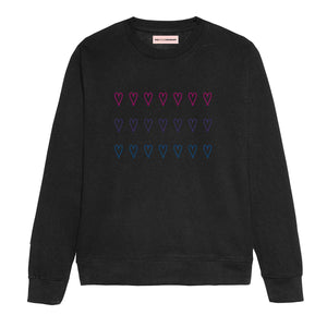Bisexual Hearts Sweatshirt-LGBT Apparel, LGBT Clothing, LGBT Sweatshirt, JH030-The Spark Company