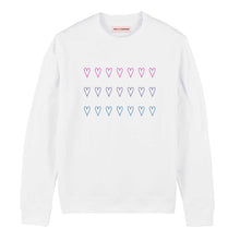 Load image into Gallery viewer, Bisexual Hearts Sweatshirt-LGBT Apparel, LGBT Clothing, LGBT Sweatshirt, JH030-The Spark Company