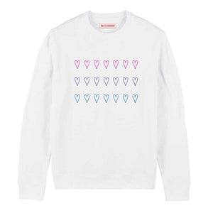 Bisexual Hearts Sweatshirt-LGBT Apparel, LGBT Clothing, LGBT Sweatshirt, JH030-The Spark Company