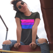 Load image into Gallery viewer, Bisexual Pride Flag T-Shirt-LGBT Apparel, LGBT Clothing, LGBT T Shirt, BC3001-The Spark Company