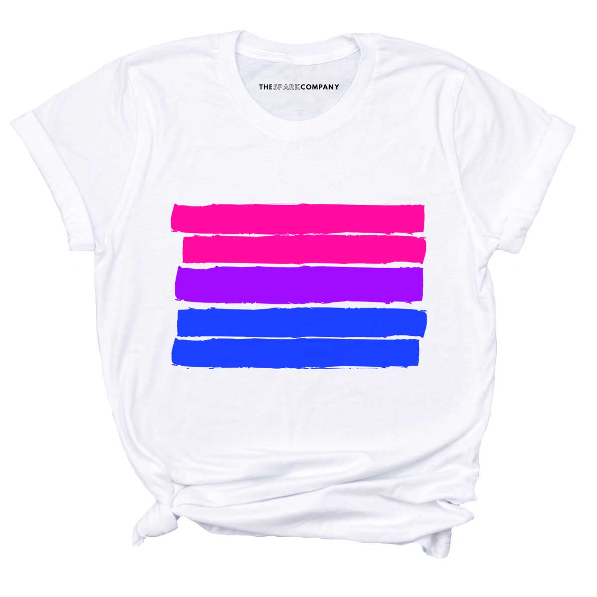 Bisexual Pride Flag T-Shirt-LGBT Apparel, LGBT Clothing, LGBT T Shirt, BC3001-The Spark Company