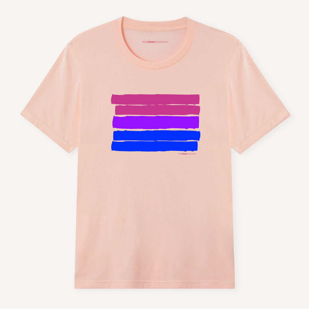 Bisexual Pride Flag T-Shirt-LGBT Apparel, LGBT Clothing, LGBT T Shirt, BC3001-The Spark Company