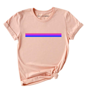 Bisexual Stripe T-Shirt-LGBT Apparel, LGBT Clothing, LGBT T Shirt, BC3001-The Spark Company