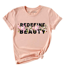 Load image into Gallery viewer, Body Positive Redefine Beauty T-Shirt-Feminist Apparel, Feminist Clothing, Feminist T Shirt, BC3001-The Spark Company