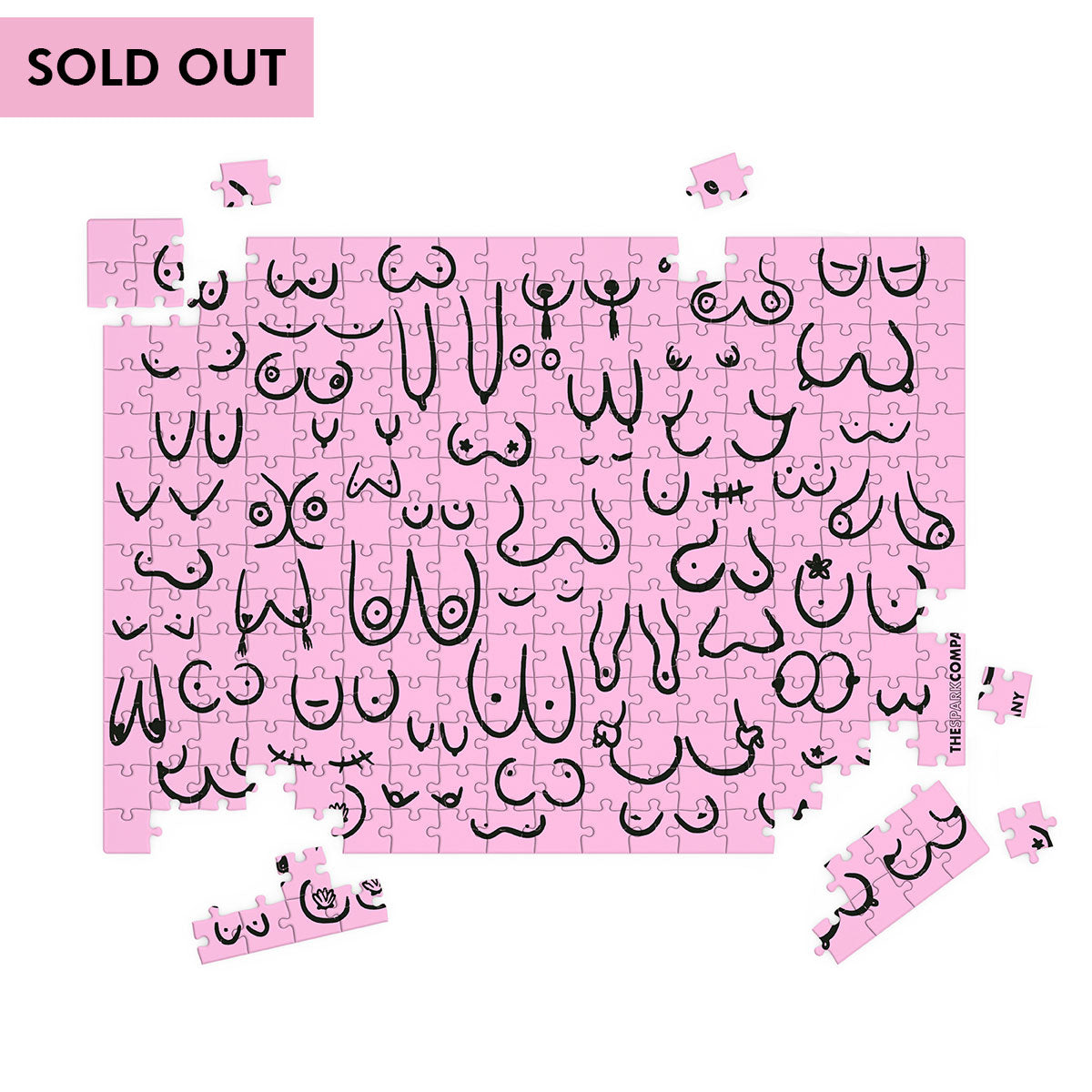 Boobs Jigsaw Puzzle-Feminist Apparel, Feminist Gift, Feminist Jigsaw-The Spark Company