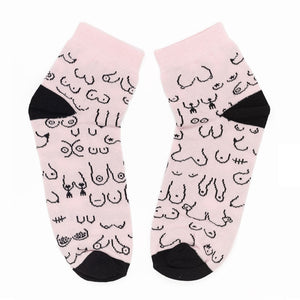 Pink Breasts Socks  Cute Boob Socks - Cute But Crazy Socks