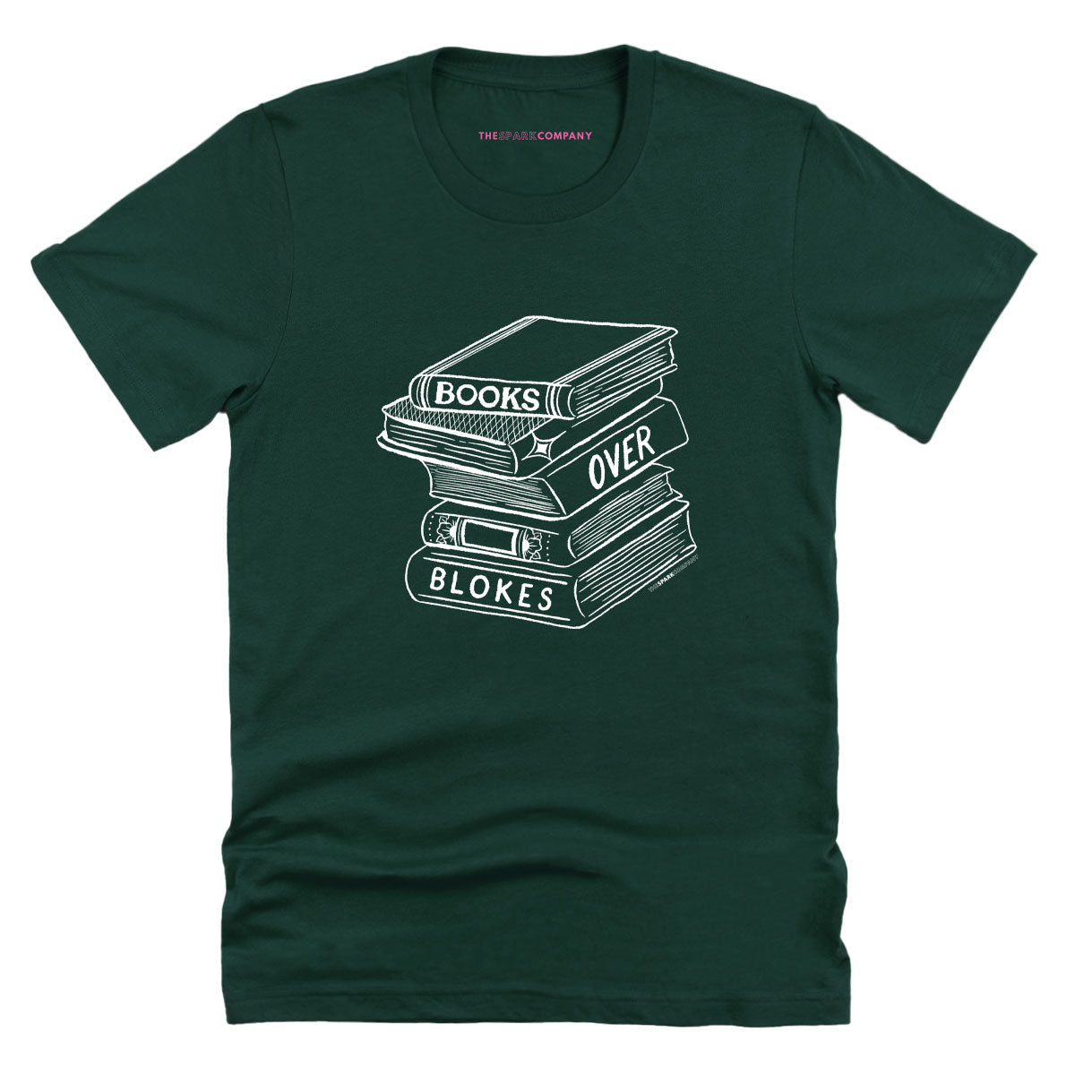 Books Over Blokes T-Shirt-Feminist Apparel, Feminist Clothing, Feminist T Shirt, BC3001-The Spark Company