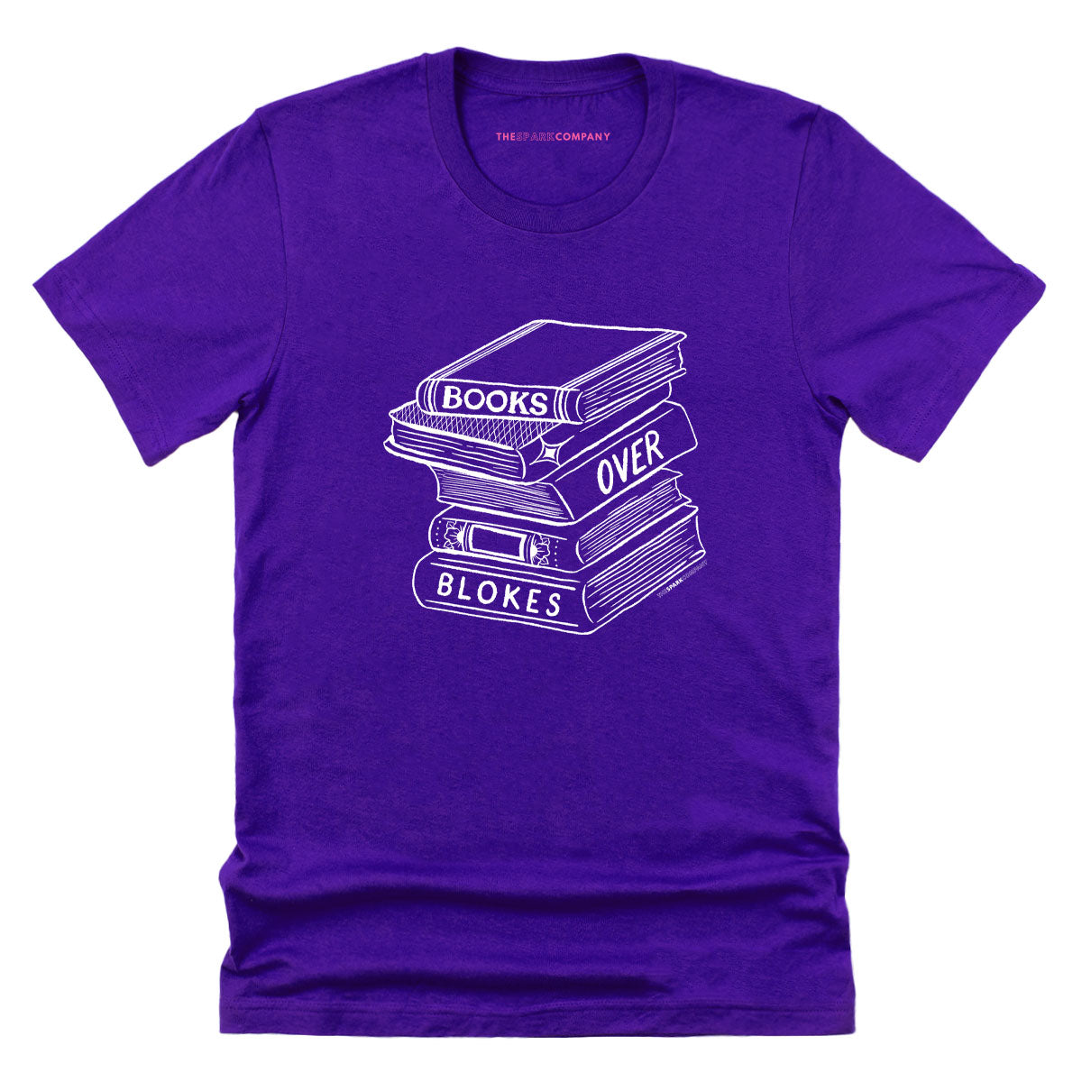 Books Over Blokes T-Shirt-Feminist Apparel, Feminist Clothing, Feminist T Shirt, BC3001-The Spark Company