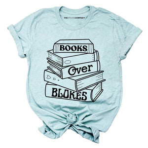 Books Over Blokes T-Shirt-Feminist Apparel, Feminist Clothing, Feminist T Shirt, BC3001-The Spark Company