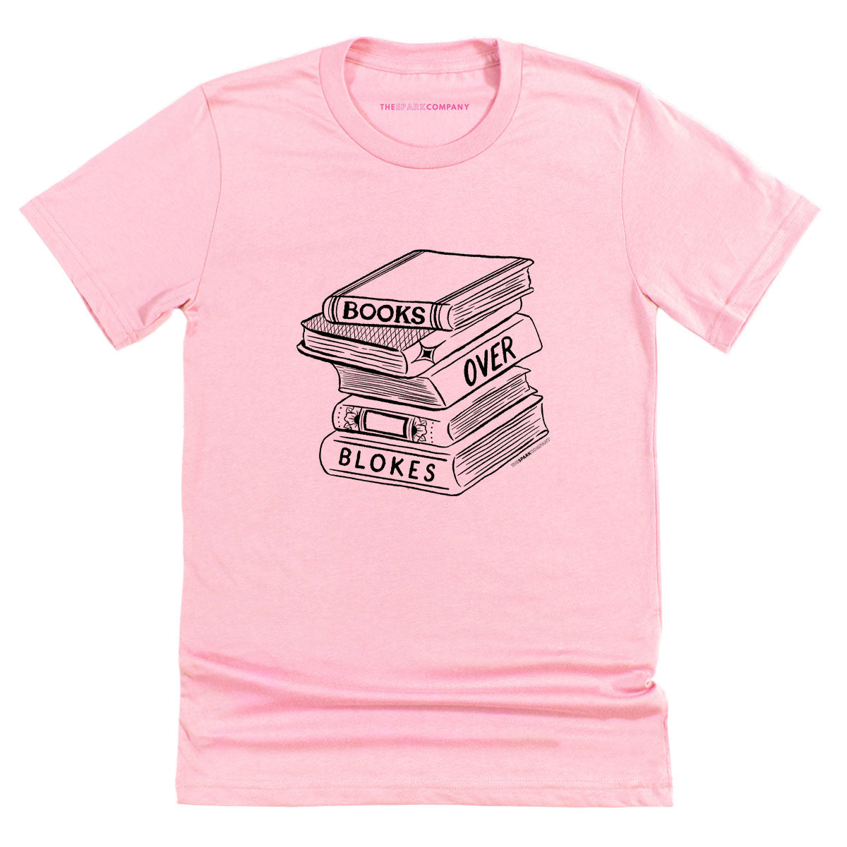Books Over Blokes T-Shirt-Feminist Apparel, Feminist Clothing, Feminist T Shirt, BC3001-The Spark Company